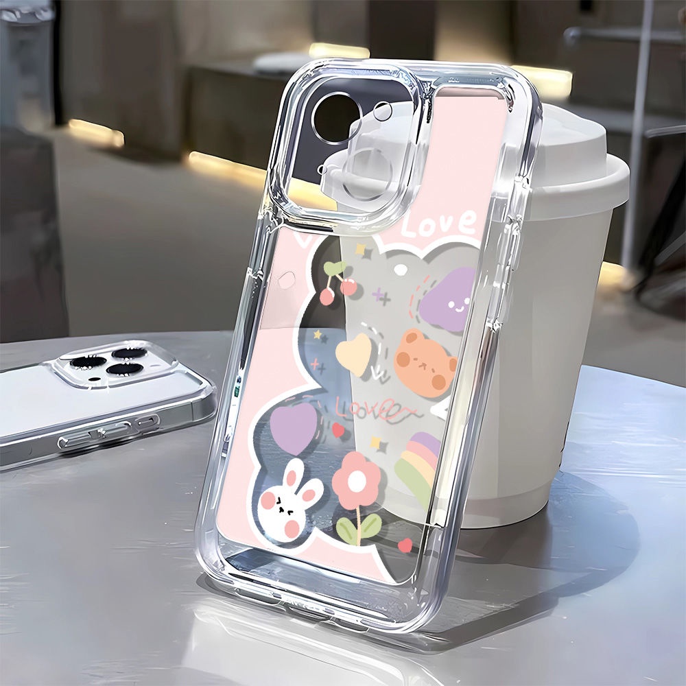 เคสโทรศัพท์มือถือนิ่ม กันฝุ่น ลายหมี สําหรับ Iphone 1 4Promax 12 7ins 13 8p11 0PCQ
