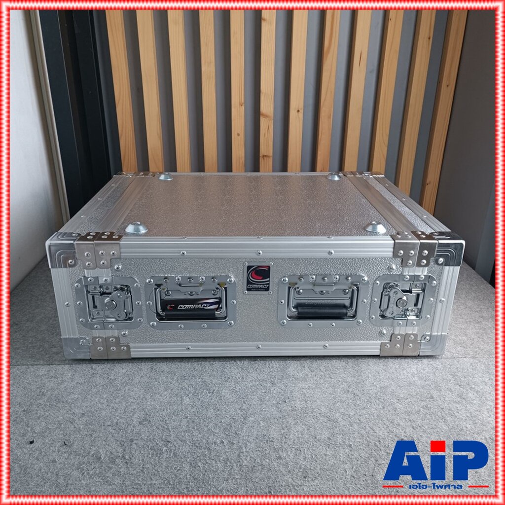 COMPACT B-4U 2ฝาหน้า-หลัง ลึก21" ผิวอลูมิเนียม แร็ค กล่องใส่เครื่องเสียง แร็คลึก21นิ้ว RACK4U เอไอ-ไ
