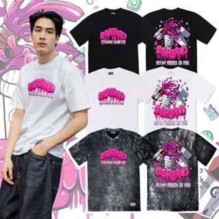 [S-5XL]BEHIND เสื้อยืด “ CODEINE OVER ICE “  แขนสั้น แนวสตรีท Oversize เสื้อยืดชาย หญิง