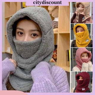 &lt;citydiscount&gt; ผ้าพันคอ ผ้ากํามะหยี่ขนนิ่ม หนา พิมพ์ลายตัวอักษร ให้ความอบอุ่น สีพื้น เหมาะกับฤดูหนาว สําหรับผู้หญิง