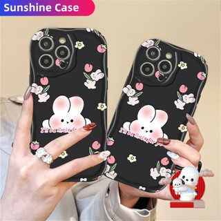 เคสป้องกันโทรศัพท์มือถือ TPU แบบนิ่ม ลายกระต่ายน่ารัก สีพื้น สําหรับ Redmi 12C 10C 10A 10 9T 9C 9A Note 12s 12 11 11s 10 10s 9s Pro Mi12 11Lite Poco X3