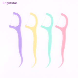 Brightstar ไหมขัดฟัน 50 ชิ้น ไหมขัดฟัน แปรงฟัน ทําความสะอาดฟัน ไม้ทําความสะอาดช่องปาก เพื่อสุขอนามัย ใหม่