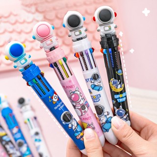 Kawaii ปากกาลูกลื่น ลายการ์ตูนนักบินอวกาศ 10 สี อุปกรณ์เครื่องเขียนสํานักงาน