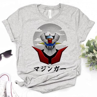 เสื้อยืด พิมพ์ลายการ์ตูนมังงะ Mazinger z สไตล์ญี่ปุ่น เหมาะกับฤดูร้อน สําหรับผู้หญิง