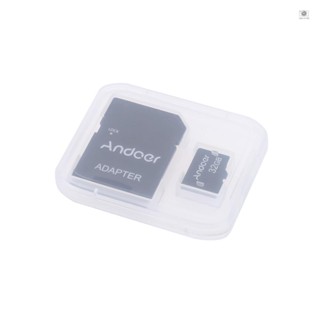 Andoer อะแดปเตอร์การ์ดหน่วยความจํา 32GB Class 10 TF Card TF สําหรับกล้องติดรถยนต์ โทรศัพท์มือถือ PC เครื่องเล่นเสียง GPS