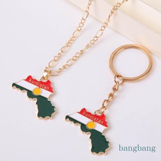 Bangb สร้อยคอโชคเกอร์ จี้ธงชาติพันธุ์ แผนที่เคิร์ดดิสถาน เครื่องประดับ