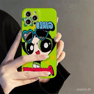 เคสป้องกันโทรศัพท์มือถือ แบบใส ลายการ์ตูน Powerpuff Girls กันกระแทก สําหรับ iPhone 11 12 13 14 11 Pro MAX 12 Pro 13 Pro MAX 14 Pro MAX 7 8 Plus XS XR X XS MAX