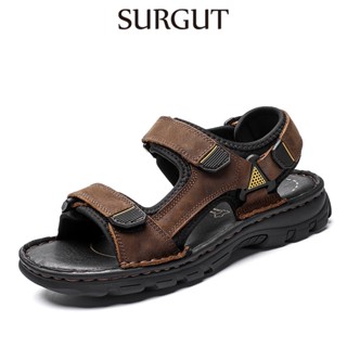 Surgut รองเท้าแตะ หนังวัวแท้ แบบนิ่ม คุณภาพสูง สไตล์โบฮีเมีย…