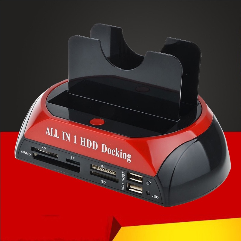 All in One HDD Docking Station พร้อมช่องใส่การ์ดหลายช่องสําหรับ HDD Enclosure 2.5/3.5 นิ้ว SATA/IDE 