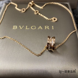 [พร้อมส่ง] Bvlgari Bvlgari B.ZERO1 สร้อยคอ จี้เพชร สีโรสโกลด์ พร้อมบรรจุภัณฑ์