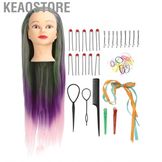 Keaostore Hairdressing Training Doll Head Skin Friendly Colorful Mannequin Hair for Cosmetic Shops