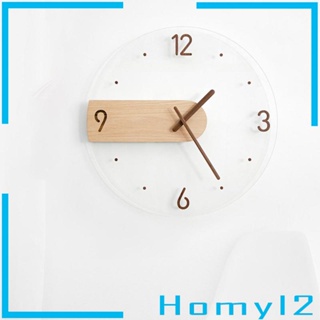 [HOMYL2] นาฬิกาแขวนผนัง ทรงกลม เสียงเงียบ สไตล์นอร์ดิก ขนาด 16 นิ้ว สําหรับตกแต่งบ้าน