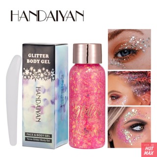 HANDAIYAN Liquid Glitter Eye Shadow Gel Cream Pearlescent Sequins Pigment for Body Hair Face Shining Cream Stage Party Flash Decor [hotmax]