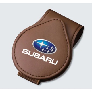 SUBARU LOGO car sun visor card business card leather storage clip OUTBACK FORESTER XV BRZ LEGACY impreza CROSSTREK interior modified storage glasses clip sunglasses flip holder