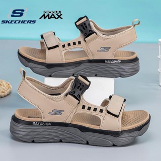 Skechers_ MAX CUSHION รองเท้าแตะลําลอง ข้อสั้น ขนาดใหญ่ สําหรับผู้ชาย เหมาะกับการเล่นโยคะ