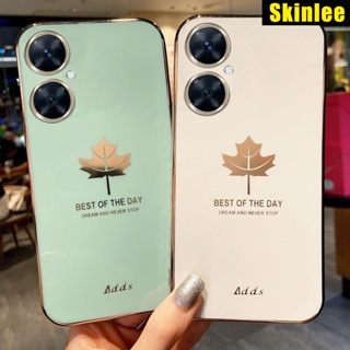 เคสโทรศัพท์มือถือ แบบนิ่ม ลายใบเมเปิ้ล ชุบไฟฟ้า สําหรับ VIVO Y27 Y36 4G 5G Y36 Y27