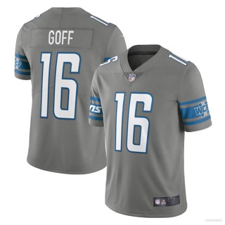 ใหม่ NFL Detroit Lion Jersey Goff เสื้อยืดกีฬา พลัสไซซ์