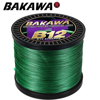 Bakawa X12 X8 สายเบ็ดตกปลา PE แบบถัก แข็งแรงมาก 300 ม. 500 ม. 8 เส้น 12 เส้น