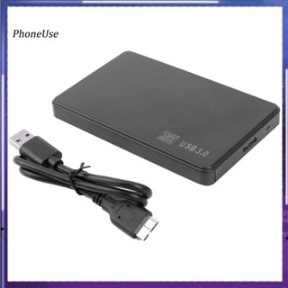 Phoneuse กล่องเคสฮาร์ดดิสก์ภายนอก SATA HDD SSD 5Gbps USB 30 25 นิ้ว แบบพกพา สําหรับ PC