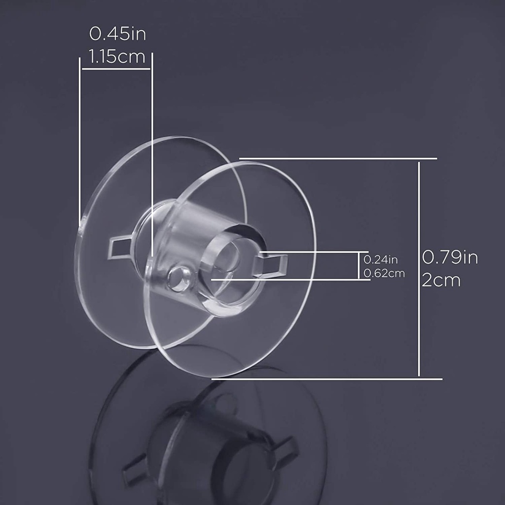 50 ชิ้น/25 ชิ้น พี่ชาย จักรเย็บผ้า กระสวยพลาสติกโปร่งใส แกนหมุน แกนม้วนจักรเย็บผ้าที่บ้าน - รูปที่ 2