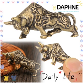 Daphne รูปปั้นทองเหลือง รูปกระทิง ขนาดเล็ก สไตล์จีน สําหรับตกแต่งบ้าน