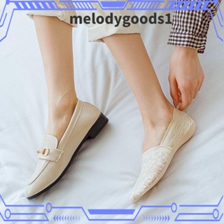 MELODYGOODS1 ถุงเท้าส้นสูง แบบครึ่งฝ่ามือ แบบบาง มองไม่เห็น สําหรับผู้หญิง 5 คู่