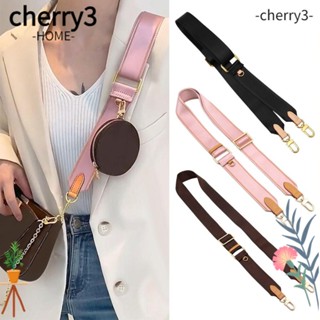 Cherry3 สายสะพายกระเป๋า ผ้าแคนวาส ปรับได้ แบบเปลี่ยน หรูหรา สําหรับผู้หญิง