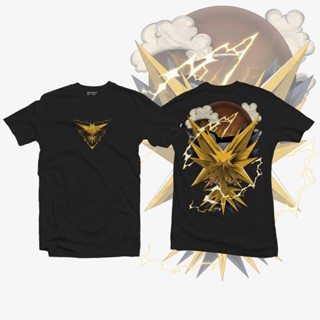 [Hot Sale] เสื้ออนิเมะ Pokemon Zapdos ผ้าฝ้ายแขนสั้นพิมพ์ลายอนิเมะ แฟชั่น ใหม่