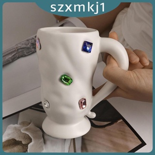 [Szxmkj1] แก้วกาแฟเซรามิค พอร์ซเลน พร้อมหูจับ ของขวัญ สําหรับบ้าน ออฟฟิศ แฟนสาว