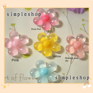 Simple แหวนนิ้วมือเรซิ่นใส 5 สี 20 ชิ้น