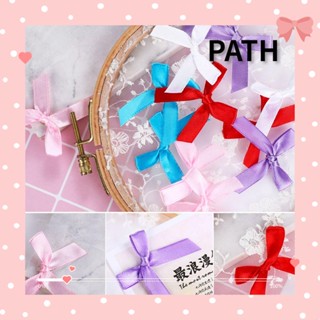 PATH ริบบิ้นผ้าซาติน โบว์ ขนาดเล็ก แฮนด์เมด DIY 100 ชิ้น/ชุด