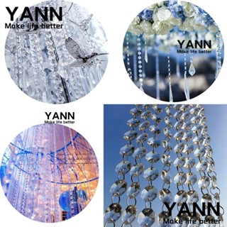 Yann1 ขายดี ลูกปัดคริสตัลใส 1 เมตร สําหรับผ้าม่านอะคริลิค 5 ชิ้น