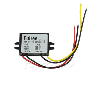 Yu โมดูลแปลงสเต็ปดาวน์ DC 24V 36V 48V 15V-55V เป็น 12V 3A 36W สําหรับรถยนต์