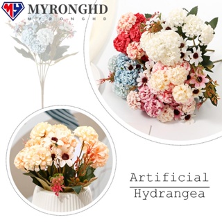 Myronghd ดอกไฮเดรนเยียประดิษฐ์ 15 ดอก สําหรับตกแต่งบ้าน ปาร์ตี้