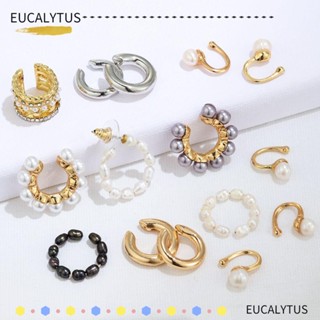 Eutus CZ ต่างหูเพทาย ไม่ต้องเจาะหู แฟชั่น ของขวัญปาร์ตี้