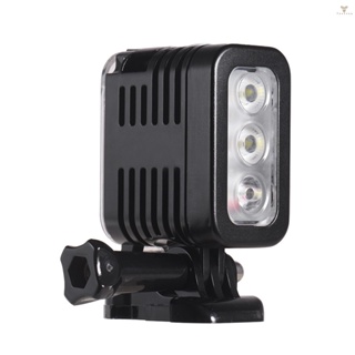 Fw Waterproof LED Video Light Diving Light 5500-6000K 300Lux Underwater 30m Wide Angle Micro USB Charging for   7 6 5 4 3+ 3 Session and Other Similar Sized Action Cameras