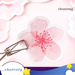 Chunrong สติกเกอร์ ลายเชอร์รี่ ซากุระ มีกาวในตัว สําหรับตกแต่งสมุดไดอารี่ อัลบั้ม DIY 45 ชิ้น