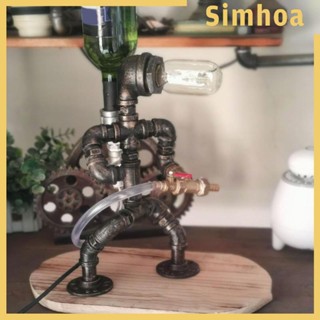 [SIMHOA] โคมไฟตั้งโต๊ะ รูปหุ่นยนต์ Steampunk สําหรับร้านอาหาร