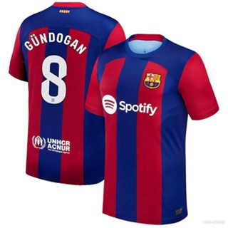 New1 เสื้อยืดแขนสั้น ลายทีมชาติฟุตบอล Gundogan Barcelona พลัสไซซ์ 2023-2024