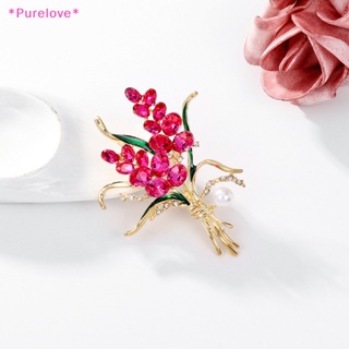 Purelove&gt; เข็มกลัด รูปหูข้าวสาลี ประดับพลอยเทียม เครื่องประดับแฟชั่น สําหรับผู้หญิง ปาร์ตี้ ของขวัญ