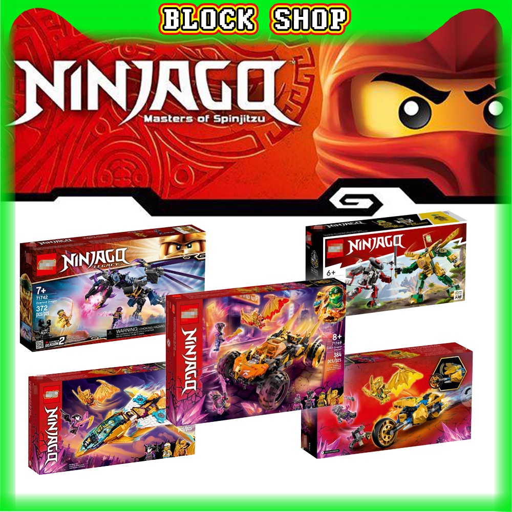 Ninjago Cole's Dragon Cruiser Lloyd's Hydro Mech Katana V11 Ninja Nightcrawler Street Race of Snake Jaguar Green Ninja Mech Dragon