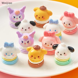 SANRIO Weijiao% แผ่นกาวเรซิ่น ลายการ์ตูนอนิเมะน่ารัก 3D สีมาการอง สําหรับทําเครื่องประดับ ตกแต่งเคสโทรศัพท์ DIY 2 ชิ้น