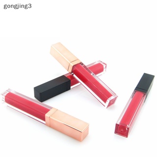 Gongjing3 หลอดเปล่า เติมได้ สีโรสโกลด์ ขนาด 5 มล. สําหรับลิปกลอส เครื่องสําอาง DIY