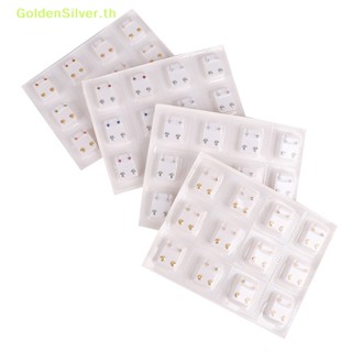 Goldensilver ต่างหูสตั๊ด เหล็ก สีเงิน สําหรับผู้หญิง 24 ชิ้น