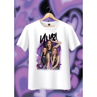 [S-5XL]เสื้อยืดเกาหลี เสื้อขาวพิมพ์ลายYuqiจาก(g)i-dle