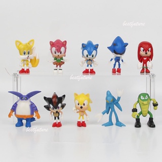 ใหม่ โมเดลฟิกเกอร์ Super Sonic The Hedgehog หางสีเงิน ของเล่นสําหรับเด็ก