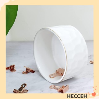 Hecceh กล่องเซรามิค สีขาว สําหรับใส่จัดเก็บดินสอ รีโมตคอนโทรล