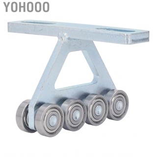 Yohooo T Pulley Assembly High Bearing  Silver 8 Wheels Trolley for Curtains Wardrobe Cabinets