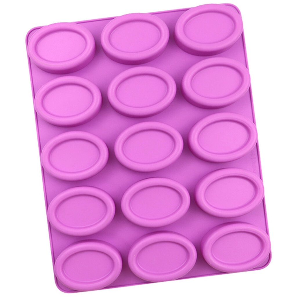 พิมพ์ซิลิโคน แม่พิมพ์สบู่ 15 ช่อง 65 กรัม ทรงรี - รูปที่ 3