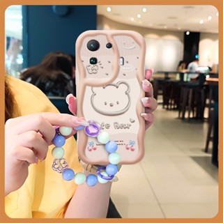 Love bracelet romantic Phone Case For Xiaomi 12 5G/12X/12S Heat dissipation For Girls interest flower Pendants Wave border